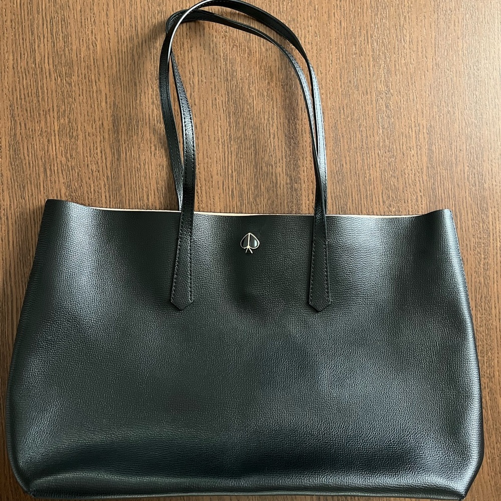 Kate Spade Black Leather Tote Bag